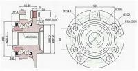 Ступица передняя NISSAN QASHQAI J10E 06-, X-TRAIL J31 07-, ROGUE S35 07- Sat ST40202JG000