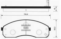 Колодки тормозные передние, SP1116 Sangsin Brake SP-1116