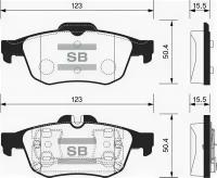 Колодки тормозные задние Sangsin Brake SP1396