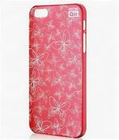 Чехол накладка Artske для iPhone SE / 5S / 5 Air case Red Butterfly AC-RD4-IP5 (красный с бабочками)