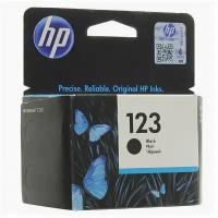 HP Картридж струйный HP (F6V17AE) Deskjet 2130, №123, чёрный, оригинальный, ресурс 120 стр