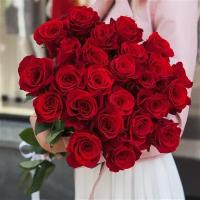 Букет из 25 эквадорских красных роз "Фридом"