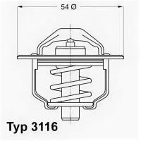 Wahler термостат Renault Megane/Laguna/R11/R19 1.6, 311689D WAHLER 3116.89D