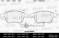 Колодки передние (AUDI A4 / A4 ALLROAD / A5 1.8-3.2 07-) E100276 MILES E100276