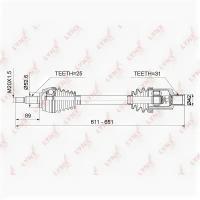 Привод в сборе | перед прав| LYNXauto CD1022