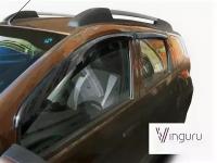 Дефлекторы окон Vinguru Renault Duster 2011- накладные скотч к-т 4 шт., материал литьевой поликарбонат VINGURU AFV26911