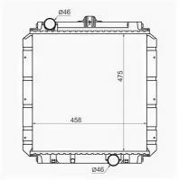 Радиатор MITSUBISHI CANTER 4M40 4D33 4D35 94- 50 52 475MM MC0010-2 Sat MC001028