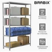 Стеллаж металлический Brabix MS KD-200/60-5, 2000х1000х600мм, 5 полок, сборная стойка, 291121, S240BR246502