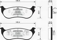 Колодки тормозные задние Sangsin Brake SP1445