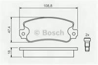 Комплект тормозных колодок BOSCH 0986424098