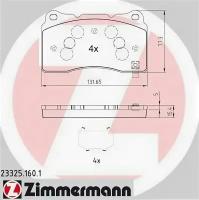 Колодки тормозные дисковые Opel ASTRA GTC J, INSIGNIA ZIMMERMANN 233251601