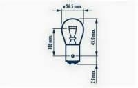 Лампа накаливания 10шт в упаковке P21/4W 12V 21/4W BAZ15d NARVA 17881