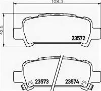 Колодки тормозные дисковые задн SUBARU: FORESTER 97-02, FORESTER 02-, IMPREZA 95-00, IMPREZA 00-, IMPREZA купе 95-00, IMPREZA универсал 00-, IMPREZA TEXTAR 2357202