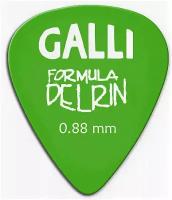Медиатор, delrin 351, 0.88, цвет зеленый GALLI STRINGS D51G