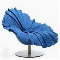 Кресло бутон в стиле Kenneth Cobonpue Bloom Lounge Chair (Синий)