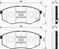 Колодки тормозные передние Sangsin Brake SP1374