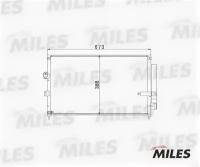 Радиатор кондиционера (паяный) HONDA CIVIC VII 1.4 Vtec Hybrid 05- ACCB046 MILES ACCB046