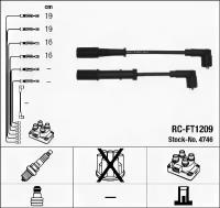 4746 / RC-FT1209 Комплект проводов зажигания FIAT Doblo/Punto/Idea/Musa 1.2/1.4 05 NGK 4746