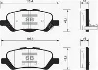 Колодки тормозные задние Sangsin Brake SP1459