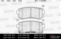 Колодки задние (KIA CEE D II, CERATO II, HYUNDAI IX35, IX20, I30, SONATA V-VI) E110009 MILES E110009