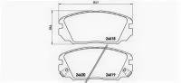 К-т торм. колодок Fr HY Gr 05- Brembo P30031