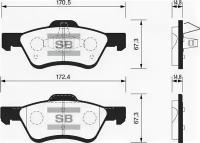 Колодки дисковые передние Sangsin Brake SP1497