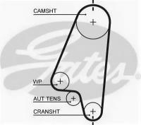 Ремень ГРМ Chevrolet Aveo/Kalos / Daewoo Kalos/Lanos/Nexia / Opel Astra/Combo/Corsa/Kadett/Vectra/Meriva Gates 5310XS