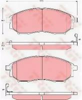 Колодки тормозные дисковые передн NISSAN: MURANO 05-, PATHFINDER 05- TRW GDB3392