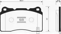 Колодки тормозные MITSUBISHI LANCER EVO/SUBARU IMPREZA/OPEL INSIGNIA передние Sangsin Brake SP2119