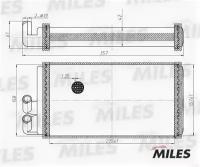 Радиатор отопителя (мех. сборка) AUDI A100 1.8-2.8 77-99) ACHM006 MILES ACHM006