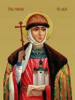 Освященная икона на дереве ручной работы - Ольга, святая равноапостольная княгиня, 15х20х3,0 см, арт И8661