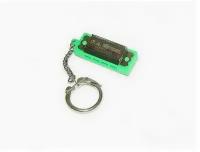 Губная гармошка миниатюрная, с кольцом для ключей, зеленая, Seydel Sohne 60040GRUN