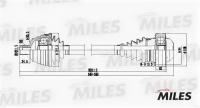 Привод в сборе VW TRANSPORTER IV 1.9D-2.5 90-03 пер. лев./прав. МКПП MILES GC00142