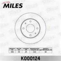 Диск тормозной MITSUBISHI GALANT 8804 / CARISMA 9506 / VOLVO S40 9504 передний MILES K000124