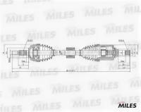 Привод в сборе RENAULT DUSTER 4x2 / FLUENCE передний левый GC01164 MILES GC01164