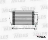 Радиатор кондиционера (паяный) RENAULT MEGANE 1.4-2.0/1.5-1.9D 02-) ACCB015 MILES ACCB015
