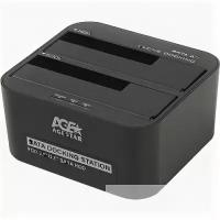 AgeStar Докстанция 2x2.5"/3.5" SATA HDD/SSD AgeStar 3UBT6-6G, USB3.0, пластик, черный, UASP