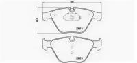 Колодки тормозные дисковые передн 5 (E60), 5 Touring (E61), 6 (E63), 6 Convertible (E64), 7 (E65, E66) Brembo P06054