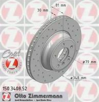 Диск торм BMW E65/E66 3,0D-6,0 01- ПЕР вент 348X30 SPORT Coat Z, 150340852 ZIMMERMANN 150.3408.52