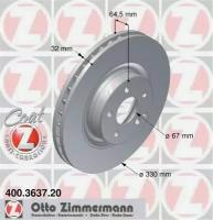 Диск торм MER S211/W211/C219/X204 [204.981/211.028/219.354] 02- ПЕР вент 330x32, 400363720 ZIMMERMANN 400.3637.20