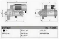 Стартер TOYOTA LAND CRUISER 4.0 03- 1.6кВт DENSO DSN1220