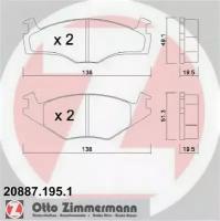 Zimmermann-Колодки торм-е SEAT CORDOBA 93-99, IBIZ, 208871951 ZIMMERMANN 20887.195.1