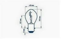 Лампа накаливания S2 12V 35/35W BA20d NARVA 49531