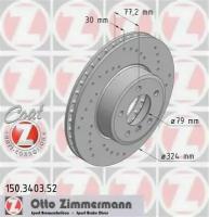 Диск торм BMW E60/E61/E63/E64 03- ПЕР вент SPORT Coat Z 324X30, 150340352 ZIMMERMANN 150.3403.52