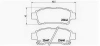 К-т торм. колодок Re TO Avensis Verso/ Previa Brembo P83056