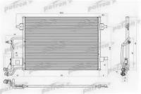 Радиатор кондиционера паяный AUDI: A6 1.8-2.8/1.9TDi, 97- Patron PRS1142