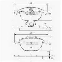 Колодки тормозные FORD FOCUS II 04-/III 10-/MAZDA 3 03-/VOLVO S40 04- передние NIPPARTS J3603063