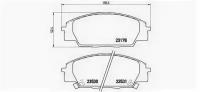 Колодки тормозные дисковые передн, HONDA: CIVIC VII Hatchback 2.0 Type-R 99-06, CIVIC VIII Hatchback Type R 05-, S2000 2.0/2.0 Vtec/2.2 Vtec 99- Brembo P28032