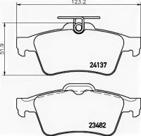 Колодки тормозные дисковые FORD: C-MAX 07-, FOCUS C-MAX 03-07, FOCUS II 04-, FOCUS II Turnier 04-, F задн CADILLAC: BLS 06-, BLS Wagon 07-, CITROEN: TEXTAR 2413701