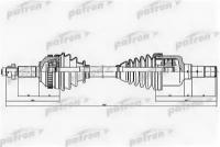 Полуось лев FORD: MONDEO I 1.6 i 16V/1.8 i 16V/1.8 i 16V 4x4/2.0 i 16V/2.0 i 16V 4x4 93-96, MONDEO 1.6 i 16V/1.8 i 16V/1.8 i 16V 4x4/2.0 i 16V/2.0 Patron PDS1257